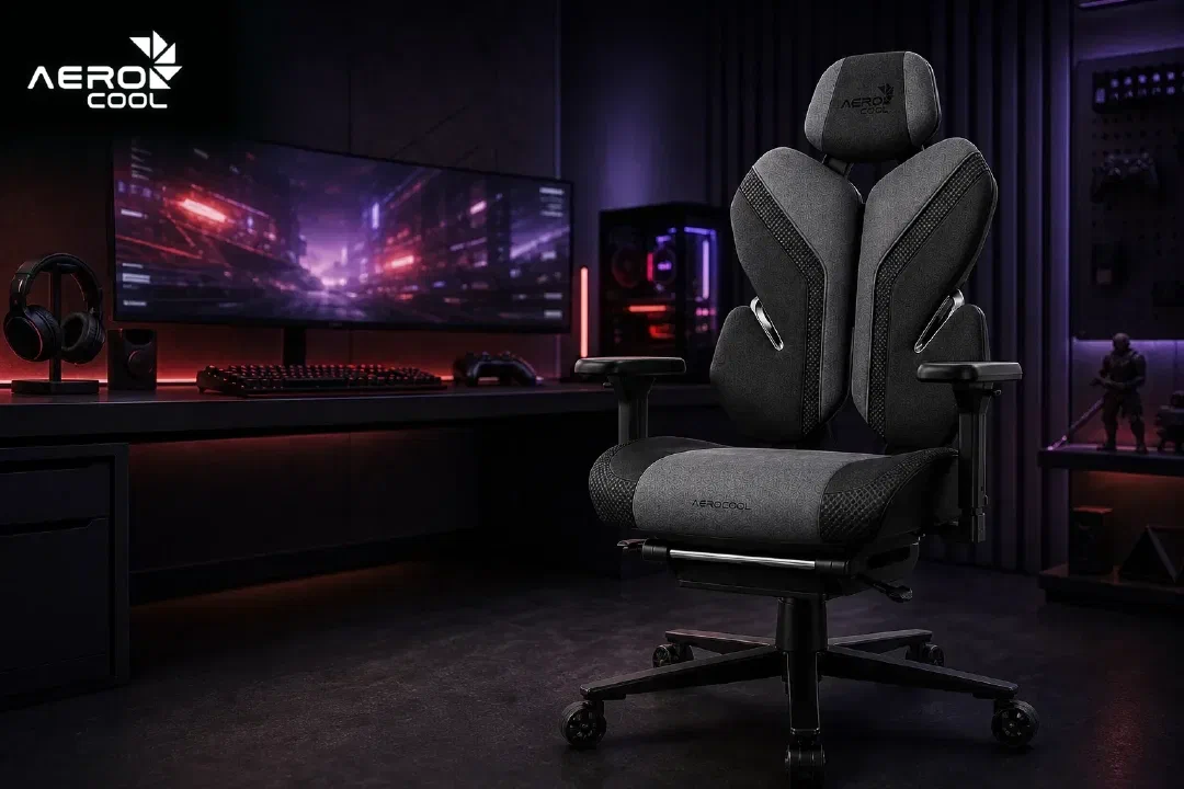 Игровое кресло Aerocool для долгих сессий за компьютером
