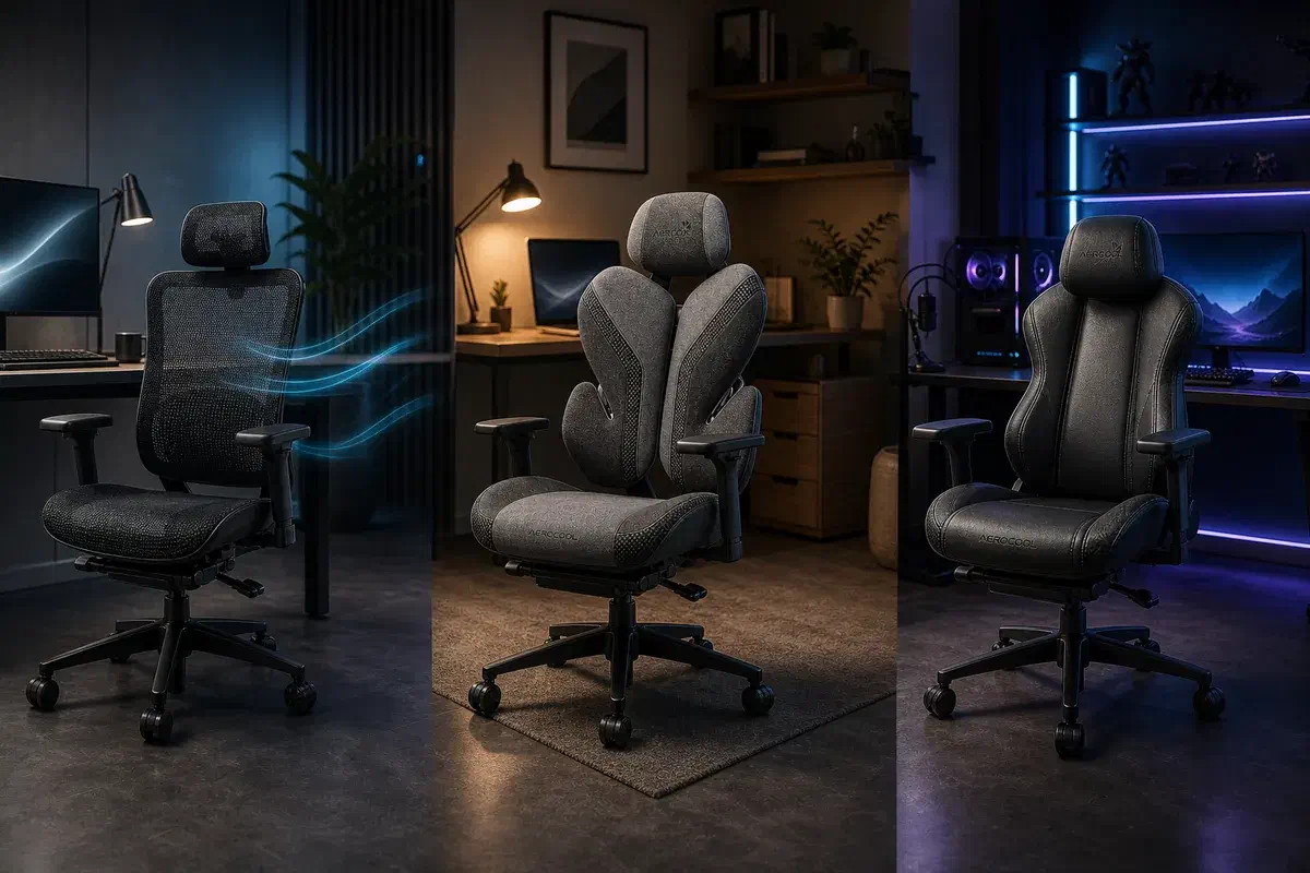 Сценарії вибору матеріалу Aerocool для роботи, home office та gaming