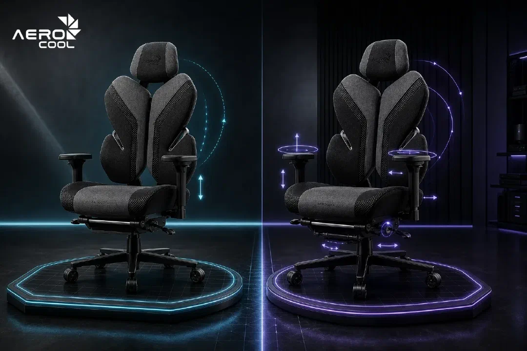 Механізми SYNC4 і SYNC5 multi-adjustable у кріслах Aerocool