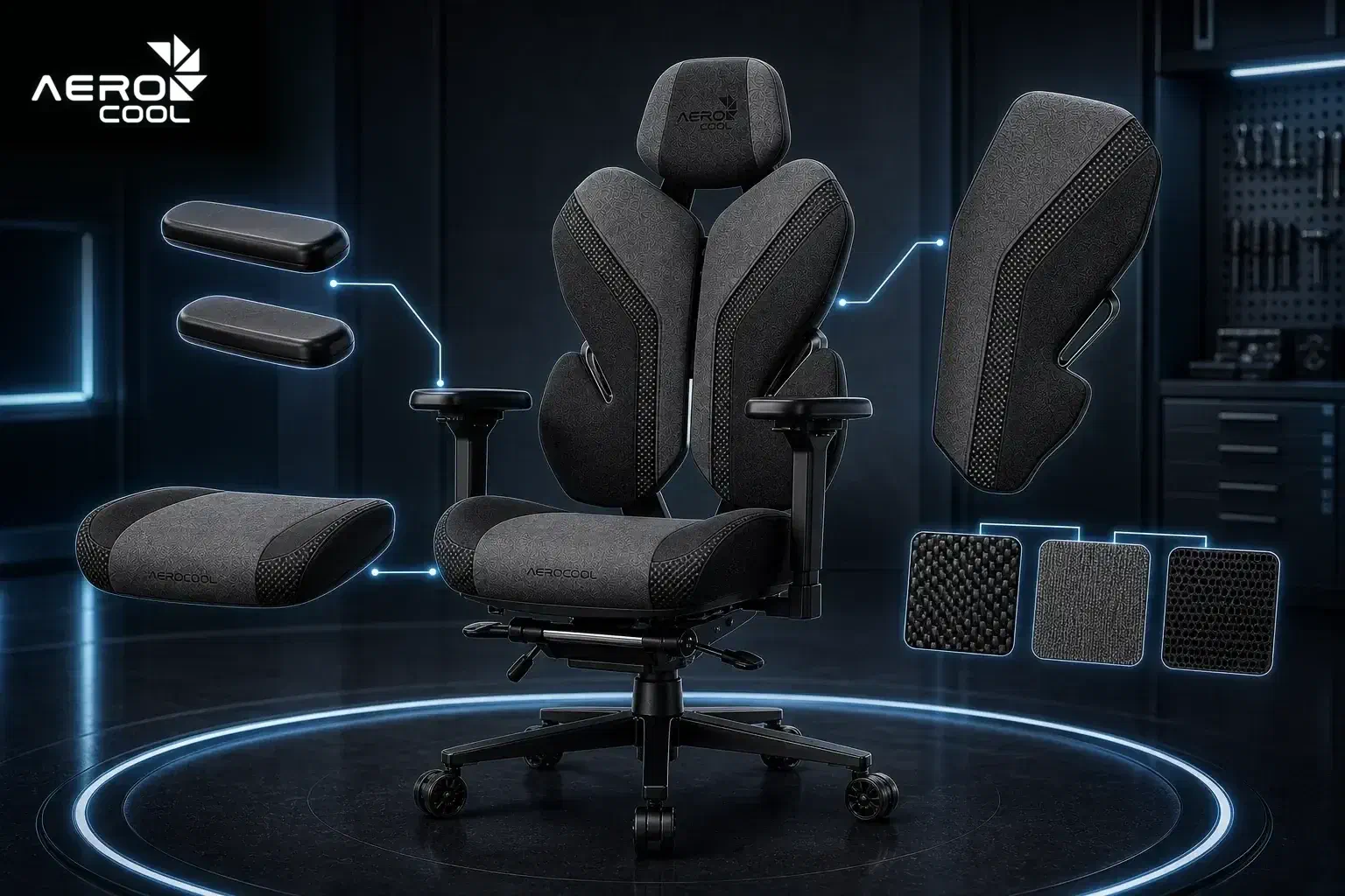 Конструкція зі змінними елементами у кріслі Aerocool XTAL