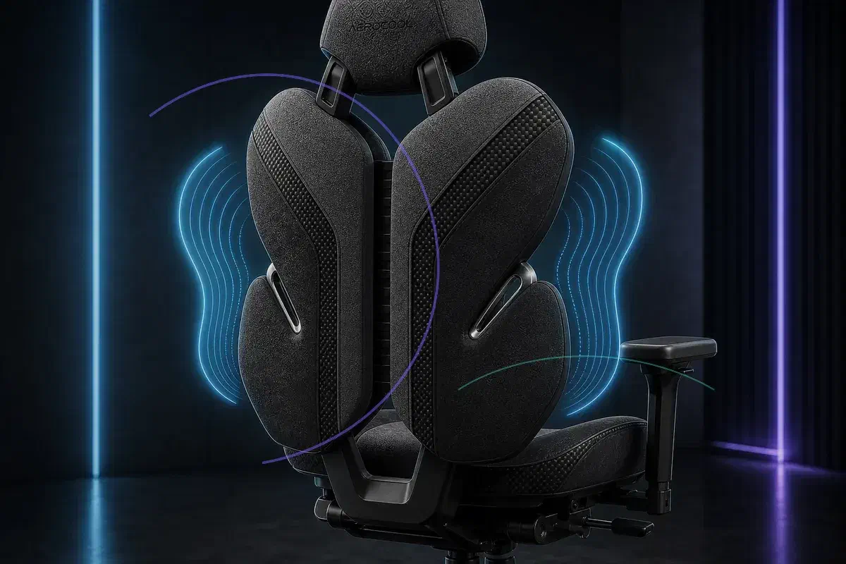 Aerocool WING 360 із подвійною спинкою та акцентом на активну підтримку в серії